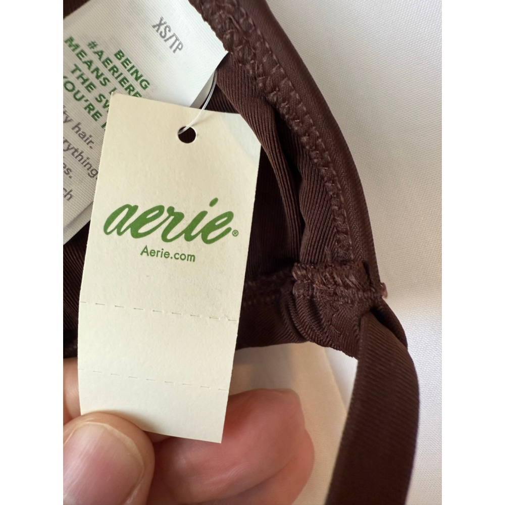 Women's Aerie Triangle Bikini Top XS Brown - Picture 7 of 10